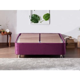 Resim Nironyatak Niron Purple Baza 120X200 Cm Tek Kişilik Sandıklı Mor Kumaş Baza 