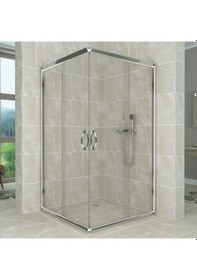 Resim Teknesiz Kare Cam Duşakabin ND113 Krom Parlak 
