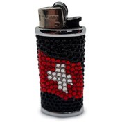 Resim Çakmak Kılıfı/Çakmak Swarovski Taş Kaplama Bayrak Akmanlarlaser