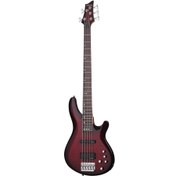 Resim Schecter C-5 Deluxe Bas Gitar (Crimson Red Burst) 