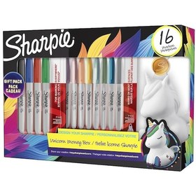 Resim Sharpie Unicorn Kumbara Hediyeli 16'lı Set Tek Boynuz 