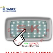 Resim Sanel 34 Ledli Dokunmatik Tavan Lambası Beyaz - 12v / 12V Diğer