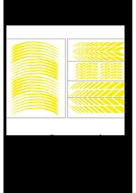 Resim Yamaha Reflektör Sarı Racing R25 Jant Şeridi 