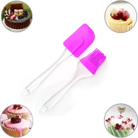 Resim Ucuzal Silikon Yumurta Fırçası ve Spatula 2'li Set 