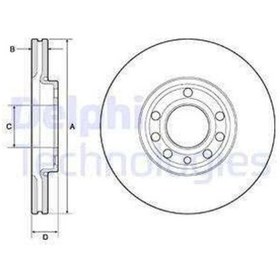 Resim FREN DISKI ON CROMA 05-/VECTRA C 02- SIGNUM 03-08 02-/9 3 02- HAVALI 285mm DELPHI BG3713C OEM 
