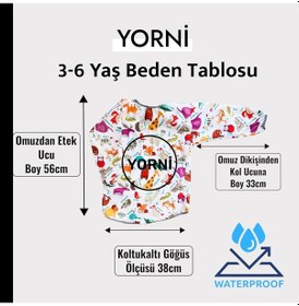 Resim Sıvı Geçirmez Uzun Kollu Mama Önlüğü Etkinlik Aktivite Önlüğü 3-6 Yaş 