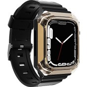 Resim Kilifone - iOS Uyumlu Watch 40mm - Kordon Sert Pc Kasa Koruyuculu Silikon Kordon Krd-88 