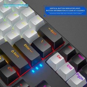 Resim Valkyrie Blue Switch Dark Alien K710 71 Tuş Rgb Gaming Klavye - Mekanik Mavi Tuş Type-C - 2 Kademe Yükseklik Siyahbeyaz 