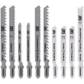 Resim CAT DA06903 10 Parça Profesyonel Metal/Ahşap Hassas/Kaba Kesim Dekupaj Testere Ucu 