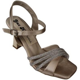 Resim Yazkış Kadın Siyah Ten Saten Çapraz 3bantlı 9cm Kadeh Topuk Bilekten Bağlamalı Abiye Ayakkabı Ten 