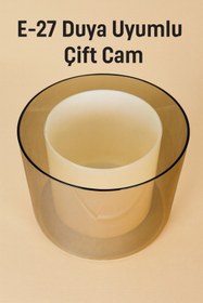 Resim Allians Aydınlatma Çiftli Cam Bal ve Beyaz Avize Camı, Orijinal Cam, Tek Parça 