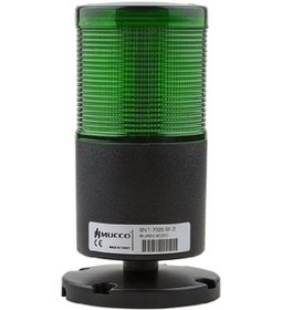 Resim Mucco Snt-7013-fb1-2 ,yeşil-12-24vac/dc,85db,flaşör Tepe Lamba 