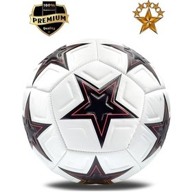 Resim Futbol Topu Dikişli Futbol Topu Sert Zemin Halı Saha Futbol Topu Beyaz 