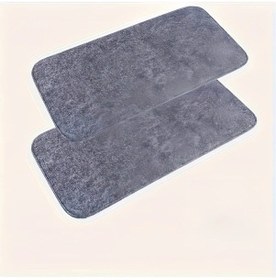 Resim Gateesat 2 Adet Rv Kapı Paspası - Dayanıklı Kaymaz Siyah İç Dış Mekan Halı 