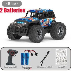 Resim 2.4g Rc Araba Elektrikli Sürücü Off-road Büyük Tekerlek Yüksek Hız Mor Uzaktan Blue 2b 1704v 