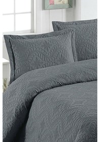 Resim Ivy Antrasit Çift Kişilik Microfiber Kapitone Yatak Örtüsü 