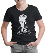 Resim Atatürk - Portre Siyah Çocuk Tshirt 