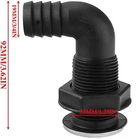 Resim Aishuo // 4 İnç Siyah Naylon Dirsek Çıkışı Sintine Tahliyesi Yat Deniz Donanım Aksesuarları 3/4 İnç Siyah Naylon Dirsek Çıkışı 