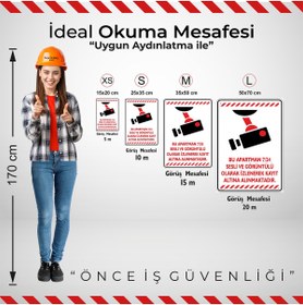 Resim isgtabelam 35x50cm/fosforluDekota/Bu Apartman 7/24 Sesli Ve Görüntülü Olarak Kayıt Altına Alınmaktadır/v1-2 