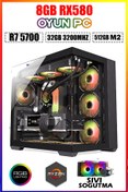 Resim DMC N8x (PUBG,GTA 5) REYZEN 7 5700,32GB,512GB M2 Ssd,RX580,Sıvı Soğutmalı Oyuncu Masaüstü Bilgisayar 
