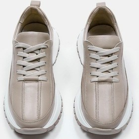 Resim Cees Vizon Hakiki Deri Kadın Sneaker Vizon 