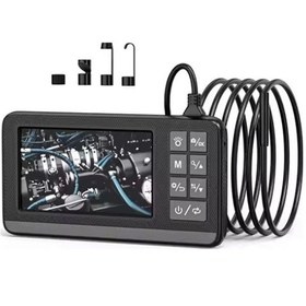 Resim Ekranlı Çift Kameralı 5 Mt Sert Kablo Endoskop Kamera 8 Mm 4.3 Inc Hafıza Kart Destekli 