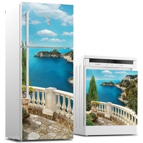 Resim Buzdolabı Ve Bulaşık Makinası Beyaz Eşya Sticker Kaplama Balkon D 