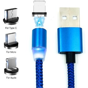 Resim Mmctech Iphone Android Samsung Manyetik Mıknatıslı Şarj Kablosu Micro Usb Type-c Uyumlu 