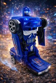 Resim TRUST STORE Avengers Sesli Işıklı Robota Dönüşen Araba Kaptan Amerika Robot Olan Transform Dans Eden Araç 