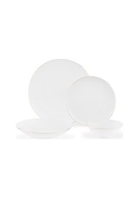 Resim Madame Coco Allons 6 Kişilik 24 Parça Yemek Takımı - Beyaz/gold Çok Renkli 