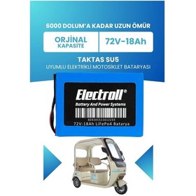 Resim Taktas Su5 Batarya Standart Kapasite Lifepo4 72v 18ah Elektrikli Motosiklet Bataryası 