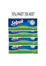 Resim Selpak Mentollü Mendil 10 Lu Paket 10 Adet 100 Adet Açık Gri 