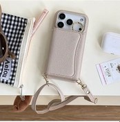 Resim Topshop1 Brown iPhone Uyumlu 16 Çok Fonksiyonlu Liçi Desenli Hırsızlığa Karşı Katlanır Kartlık Aynalı Cüzdan 