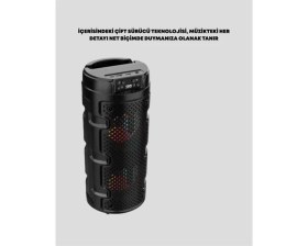 Resim Kompakt Tasarım, Yüksek Ses Performansı - Çoklu Giriş Seçenekli Kablosuz Hoparlör (Bluetooth, Usb, Sd Kart, Aux) 