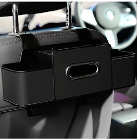 Resim Dashanshop Siyah Koltuk Arkası Saklama Kutusu Çok Amaçlı Abs Düzenleyici 