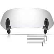 Resim Skycity Evrensel Motosiklet Rüzgarlık Uzatma Aparatı - 180 Ayarlanabilir, Yağmur Ve Rüzgar Koruma 