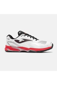 Resim Joma TELCS2632AC Electric Sert & Toprak Kort Erkek Tenis Ayakkabısı - Beyaz/Kırmızı 