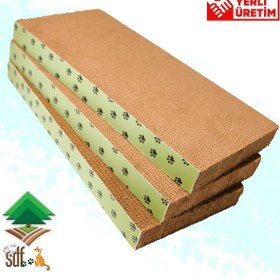 Resim Sdf Kereste Kedi Tırmalama Kartonu Düz 3'lü 23 x 47 x 4 CM 