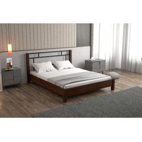 Resim Koç Tek Yapı Yap-Sa Home Feza-Metal Başlıklı Doğal Ahşap Karyola 