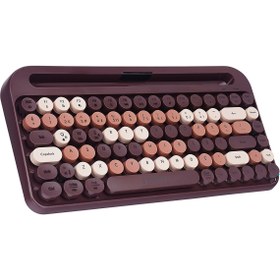 Resim Everest Kb-99 Mocha 2.4G+Bt1+Bt2 Çoklu Cihaz Bağlantılı Q Kablosuz Klavye 