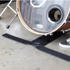 Resim Gruv Gear NM-BLK-DBL Nanomat Akustik Davul Matı (Double Pedal) | Çift Pedal İçin Genişletilmiş Alan 
