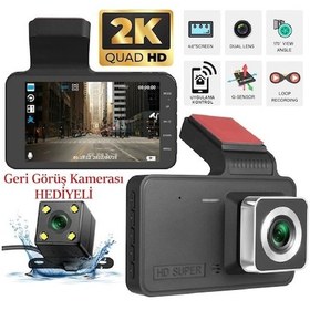 Resim Padalink 2k Çekimli Araç Kamerası - 3" Ekran, Wifi Bağlantılı, Geri Görüş Özellikli 