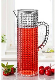 Resim Boncuklu Şeffaf Sürahi 1,5 Lt Royaleks-82939 
