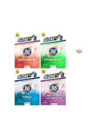 Resim Lgs 8. Sınıf Matematik Fentürkçe Ve İnkılap 4lü Set 36 Haftalık Görev Föyleri 