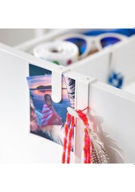 Resim 2 Adet Dolap Askısı 5X1.8X4.7 Cm Banyo Askısı Havlu Askısı Kapı Beyaz 