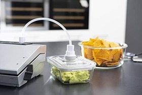 Resim Caso 1197 VacuBoxx E-Set Vakum Kabı, 4 Adet, Vakumlu El Pompası Ve Adaptör Dahil, BPA İçermez 