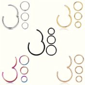 Resim 4 adet 316L Paslanmaz Çelik Flip-Style Vücut Takısı - Hipoalerjenik Dikişsiz Kulak & Burun Halkaları (6/8/10/12mm) Erkekler ve Kadınlar için, Mat & Iridescent Bitişli, Günlük Kıyafetler İçin Minimalist Şık Tasarım, Çok Yönlü Piercing Aksesuarları, Parlak Cilalı Görünüm 