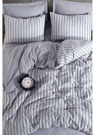 Resim Enlora Home Road Potlu Nevresim Takımı Çift Kişilik A.gri Açık Gri 