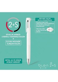 Resim Zebra Blen + 2c Fonksiyonlu Tükenmez + 0.5 Mm Uçlu Kalem Siyah Gövde B-b2sas88-bk 