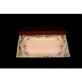 Resim Pembe Porselen Tepsı 33 CM Epiag 